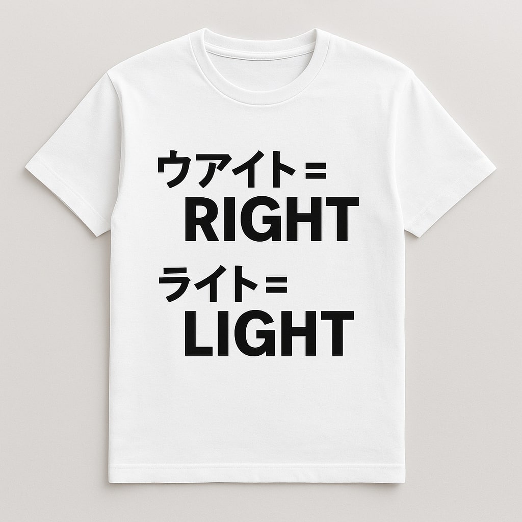 R vs L T-shirt