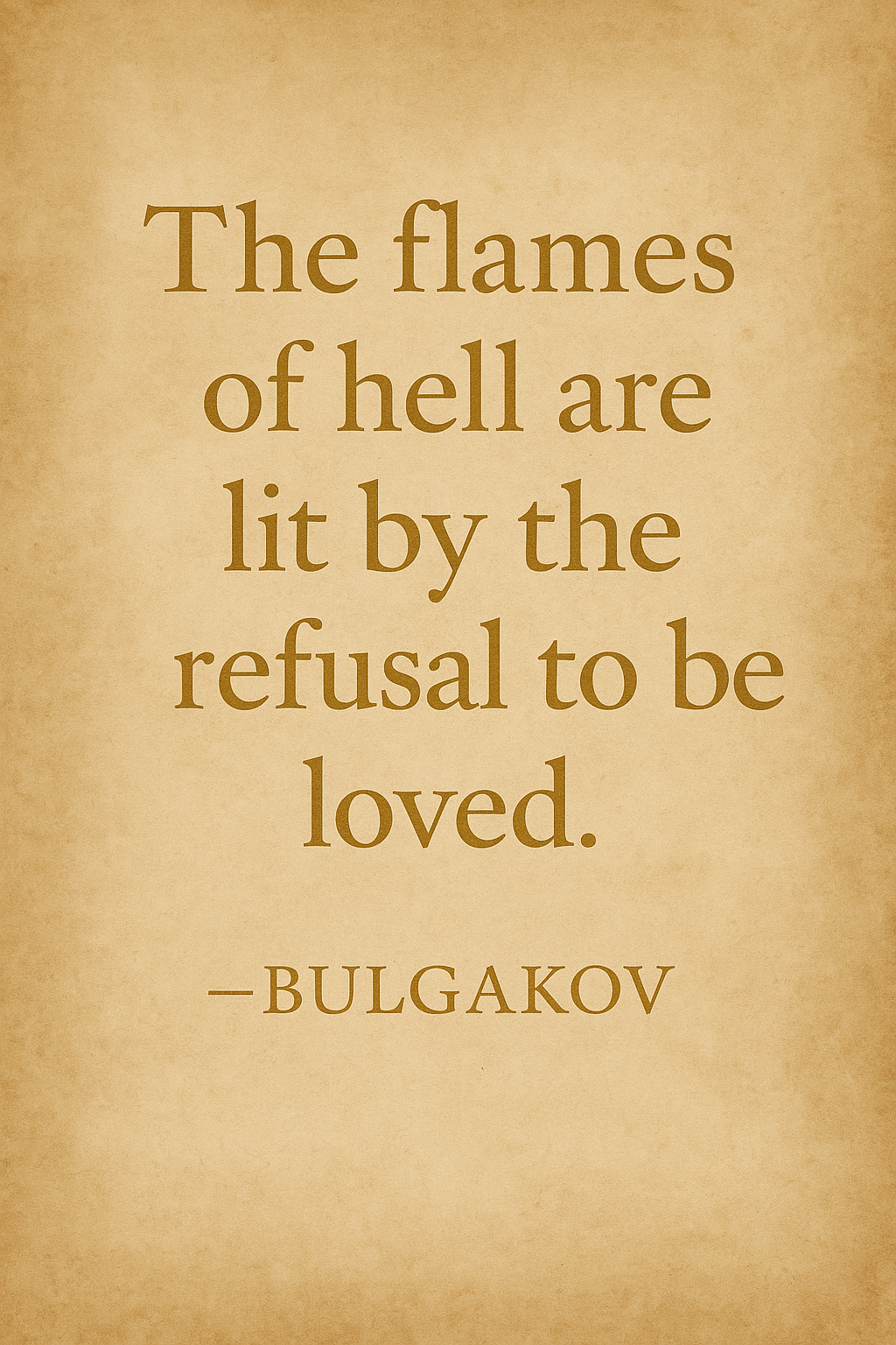 Bulgakov Quote Poster